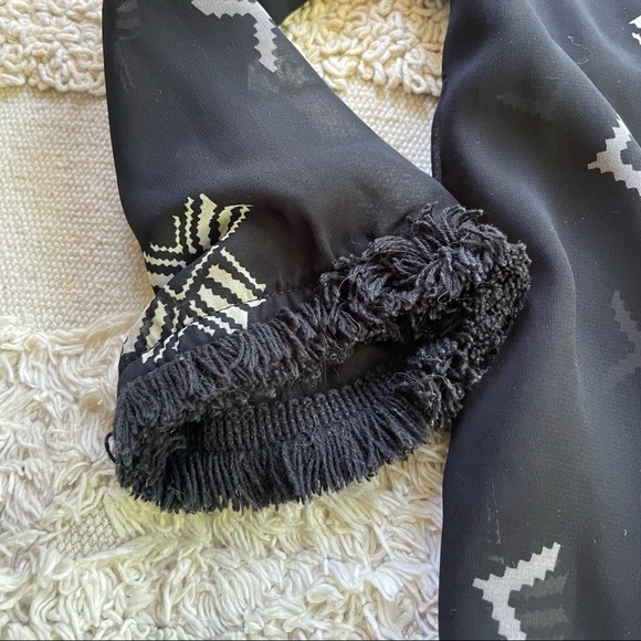 Maison Scotch Mademoiselle Top Blouse Black Aztec - Picture 3 of 16